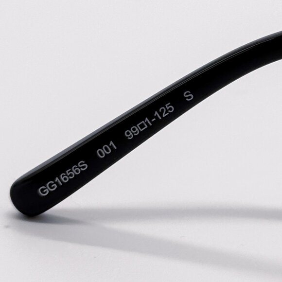 NEW AUTHENTIC GUCCI GG1656S 001, BLACK METAL OVERSIZED MASK SUNGLASSES G… - Picture 10 of 13